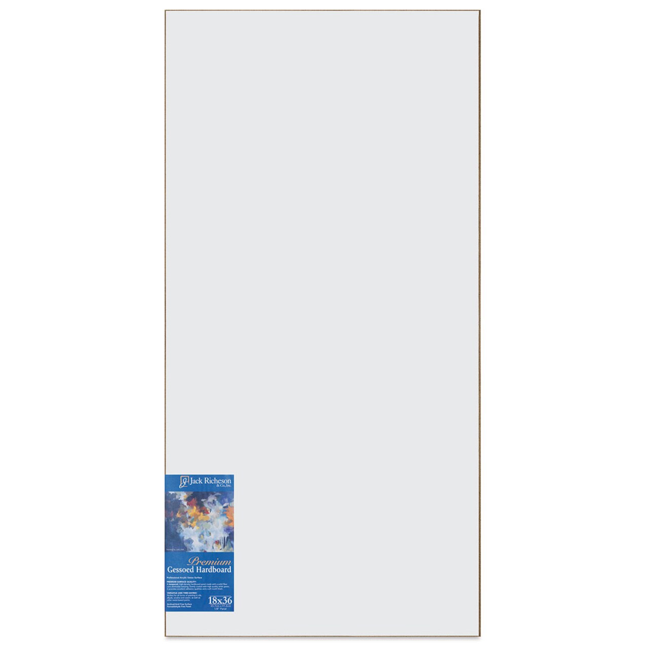 Richeson Toned Gessoed Hardboard Panel - 18 x 36, White, Flat Panel